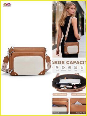 Anti-Theft Crossbody Purse with RFID Blocking & Built-in Wallet